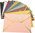 PATIKIL V Flap Envelopes, 20 Pack 7 x 5'' Luxury Style Gold Border Greeting Card Envelope for Weddings