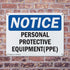 (2 Pack) Personal Protective Equipment (PPE) OSHA Notice Sign 18" X 12" Indoor/Outdoor Rust-Free Aluminum Metal Signs