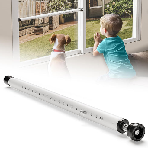 Sliding Door Security Bar,17-50 inch Adjustable Window Security Bars with Rubber Tips