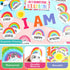 Frienda Rainbow Affirmation Station Bulletin Board Set, Motivational Posters for Classroom Mirror Growth Mindset Decor