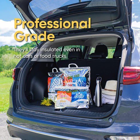 Frozen (1, 16"x19.25") Superio Hot and Cold Insulated Bags for Food Delivery, Grocery Shopping Bags, Food Storage