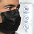 1 3-Ply (50, 100, 1000 Pack) PlastCare USA ASTM Level Disposable Face Masks - Comfortable and Soft Blue or Black Mask