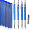 Hiboom 4 Pcs Welders Pencil with 48 Pcs Silver Round Refills, Mechanical Pencils with Built-in Sharpener for