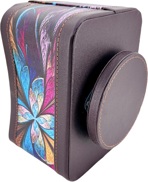 PU Leather 360 Degree Spinning Remote Control Holder, Desk Organizer for Media, Mail, Phone, and Pen Storage (Pansy)