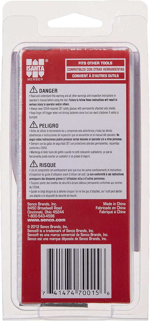 Senco 18-Gauge by 1-1/2 Inch Brad Electro Galvanized Brads, A201509