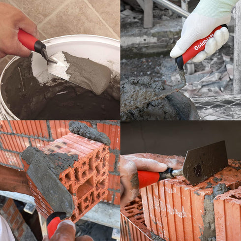 Goldblatt Industries Margin Trowel Set, 6"X2" & 5"X2", Professional Tool for Masonry Flooring, Concrete, Cement