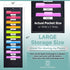 Black Pocket Chart for Classroom - Pack of 2 with 10 Pocket Storage and 6 Over Door Hangers for Organizing