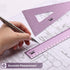 4 Pack, 45 30/60 Set 6" 12" Mr. Pen- Metal Geometry Kit, & Squares, Protractor & Ruler, Durable Metal Drafting Tools