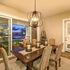 17" Modern Black Sphere Chandelier for Dining Room, Vintage Farmhouse Pendant Light Fixtures Hanging for Entryway