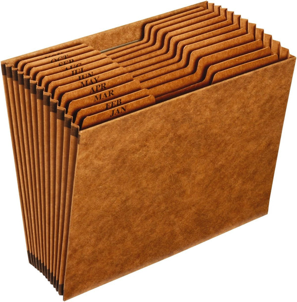 Globe-Weis PFXR217MHD /Pendaflex Heavy-Duty Expanding File, Open Top, 12 Pockets, Brown