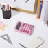 Mr. Pen Mechanical Switch Calculator, 12 Digits, Large LCD Display, Pink Big Buttons, Cute Aesthetic Desktop Calculator