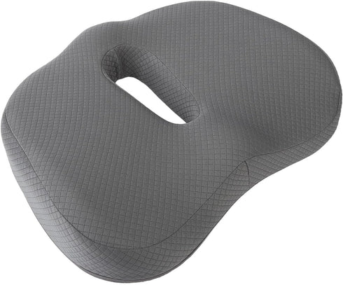 Comfortable Grey Memory Foam Donut Pillow for Office Seating Relief