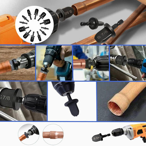 12Pcs HVAC Repair Kit - Air Conditioner Tube Expander Swaging Tool with Boring Drill Bits for Soft Copper Tubing