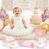 50Pcs BeYumi Princess Baby Shower Thank You Cards with Envelopes Sticker Pink Dress Blank Note Card Greeting Card Bulk