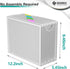 White Hanging File Organizer Box, Metal Mesh Frame with 5 Letter-size Hanging Folders