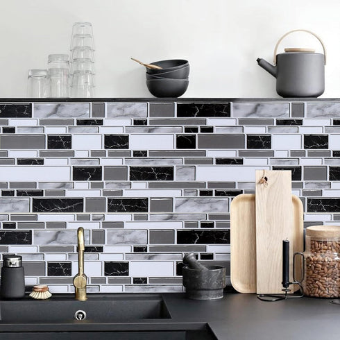 Livebor Peel and Stick Backsplash Wallpaper, 11.8inch x 196.8inch Tile Contact Paper for Kitchen Countertops