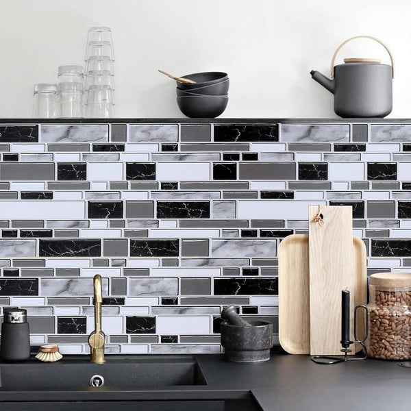 Livebor Peel and Stick Backsplash Wallpaper, 11.8inch x 196.8inch Tile Contact Paper for Kitchen Countertops