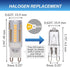 Simba Lighting G9 LED Light Bulb 4W T4 40W Halogen Replacement for Pendants Ceiling Lights, 5 Pack