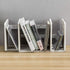 MyGift Rustic Whitewashed Wood Expandable Desktop Bookshelf/Adjustable Tabletop Organizer Rack