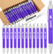 Qilery 200 Pcs Breast Cancer Pens Bulk - Pink Ribbon Retractable Ballpoint Pens for Charity Events