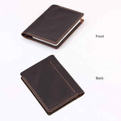 COFFEE Leather Cover for Rite in the Rain Top Spiral Notebooks, Handmade 3" x 5" Mini Pocket Notepad Holder