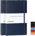 Lined Journal Notebook, Dark Blue Leather, 2 Pack, 8.3 x 5.7, Large College Ruled, 192 Pages, Hardcover Notebooks