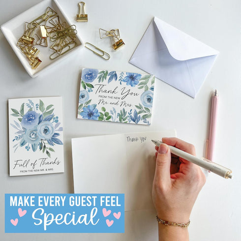 -54 Hadley Designs Wedding Thank You Cards with Envelopes Floral Thank You Cards Wedding with Envelopes, ThankYou Notes