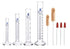 EISCO Graduated Cylinder Set, 9 Pieces - Class B Thick Borosilicate 3.3 Glass Cylinders, 5ml, 10ml, 50ml, 100ml, 3