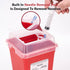 Alcedo Sharps Container 3-Pack for Home Use, 1 Quart Plus Biohazard Needle and Syringe Disposal, Portable for Travel