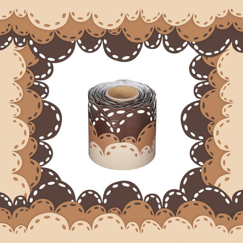 Brown Bulletin Board Border - 65.6ft Classroom Blackboard Decoration for School, Office, and Party