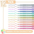 Mr. Pen 12 Pack Highlighters, Chisel Tip, Pastel Colors, No Bleed Highlighter Set