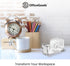 OfficeGoods Modern Acrylic Tape Dispenser - Non-Slip Rubber Holder, Perfect for Home, School or Office Desk, Holds Tape