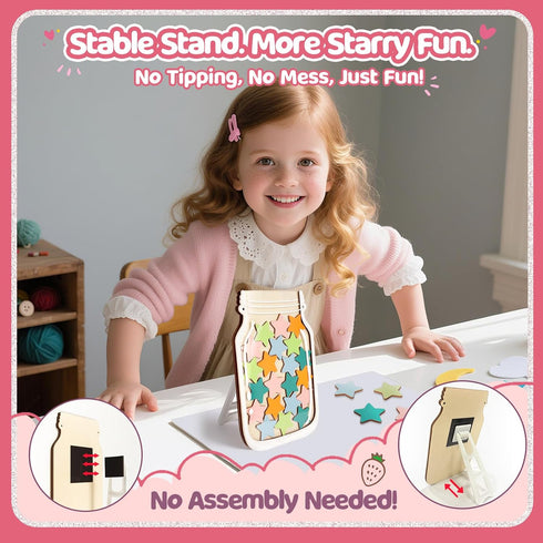 BBeary Magnetic Reward Jars for Kids - Star Tokens Reward Jar for Classroom Star Jar Reward System Behavior Chart