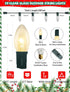 Xingzd 25Ft C9 26 C9 Bulbs, Clear Christmas Lights Outdoor, Vintage String Lights with Warm White Hanging Incandescent