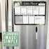 Floral Magnetic Weekly Calendar for Fridge, Dry Erase Board, Magnetic Planner, Schedule Board for Fridge