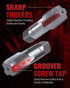 6-Piece Set, 1", 3/4", 1/2", 3/8", 1/4", 1/8" Set, 52100 Set Reywoo NPT Pipe Tap NPT Tap Precision High-Carbon Chrome