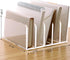 SANRUI Acrylic Desk File Organizer Holder, 5 Upright Clear Desktop Mails Sorter Document Magazine Storage Organization Letter Folder Racks for Home, Office & Classroom by SANRUI