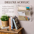 MyGift Wall Mounted 3 Tier Clear Acrylic Letter Rack, Mail Organizer for Office and Entryway, Vertical Storage Rack