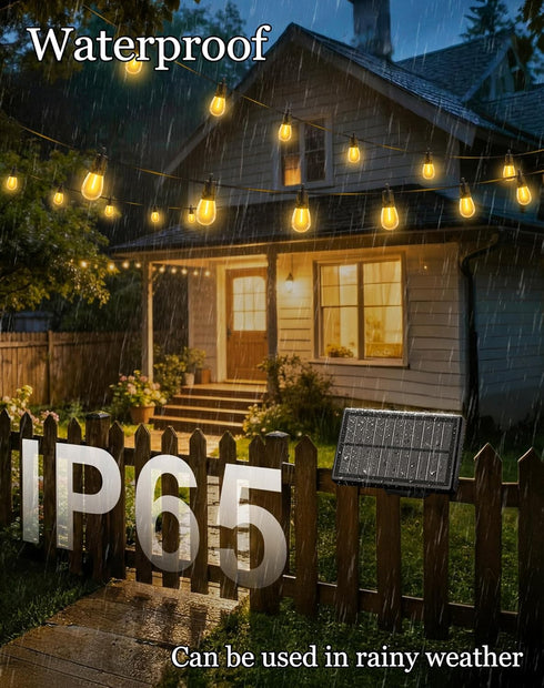 VGUXG 50ft-Solar-Powered-Lights-Outdoor-Waterproof-String