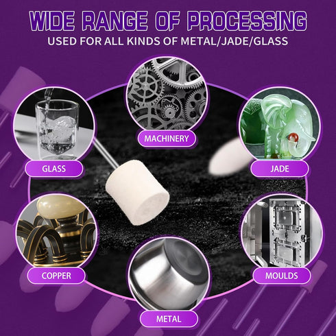 82Pcs Polishing Buffing Wheel Kit, Compatible with Dremel Rotary Tool, Different Shapes, 1/8" Shank