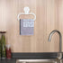Wall-Mounted Towel Ring - White Plastic Hand Towel Holder for Bathroom