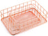 Hacaroa 4 Pack Rose Gold Wire Mesh Basket, Metal Desk Drawer Organizer for Cosmetics, Stationery, and Snacks