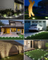 6 Pack 8 IP65 btfarm Solar Lights Outdoor, LED Solar Ground Lights Waterproof Flat Solar Disc Light, Pathway Lights