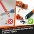 THORVALD 12 Leads Carpentry Pencil, 8 Grey + 4 Yellow Strong 2.8 mm Leads for Mechanical Pencils
