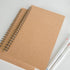 TWONE Notebook, College Ruled Spiral Notebook, Kraft Brown Soft Cover, 100 Pages, 50 Sheets, 5-1/2x8-1/4 Inches, 5