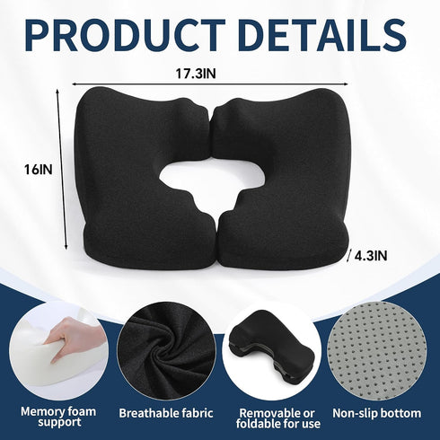Tailbone BALAPET Memory Foam Bed Sore Cushions for Butt, Ergonomic Bedsore Pressure Relief Pillow for Sleeping