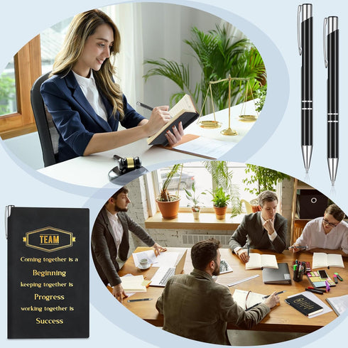 Colarr 20 Sets Employee Appreciation Gifts, A6 PU Leather Journal with Motivational Pens for Office