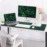 Leather Desk Pad Protector, Large Natural Cork & PU Leather Mat, Waterproof Writing Pad for Office & Home, Dark Green