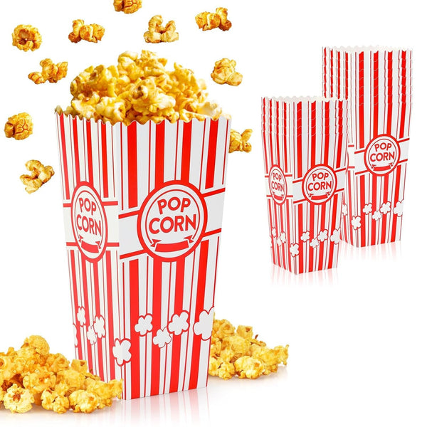 ZEEGOO 16 Pack Popcorn Boxes, 46 Oz Capacity Popcorn Bucket Containers, Durable Movie Night Supplies for Family Party,