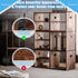 28 168 Black L Corner Brackets + Stainless Steel Screws, Heavy Duty Angle Brackets for Shelves, Raised Beds, Tables